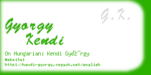 gyorgy kendi business card